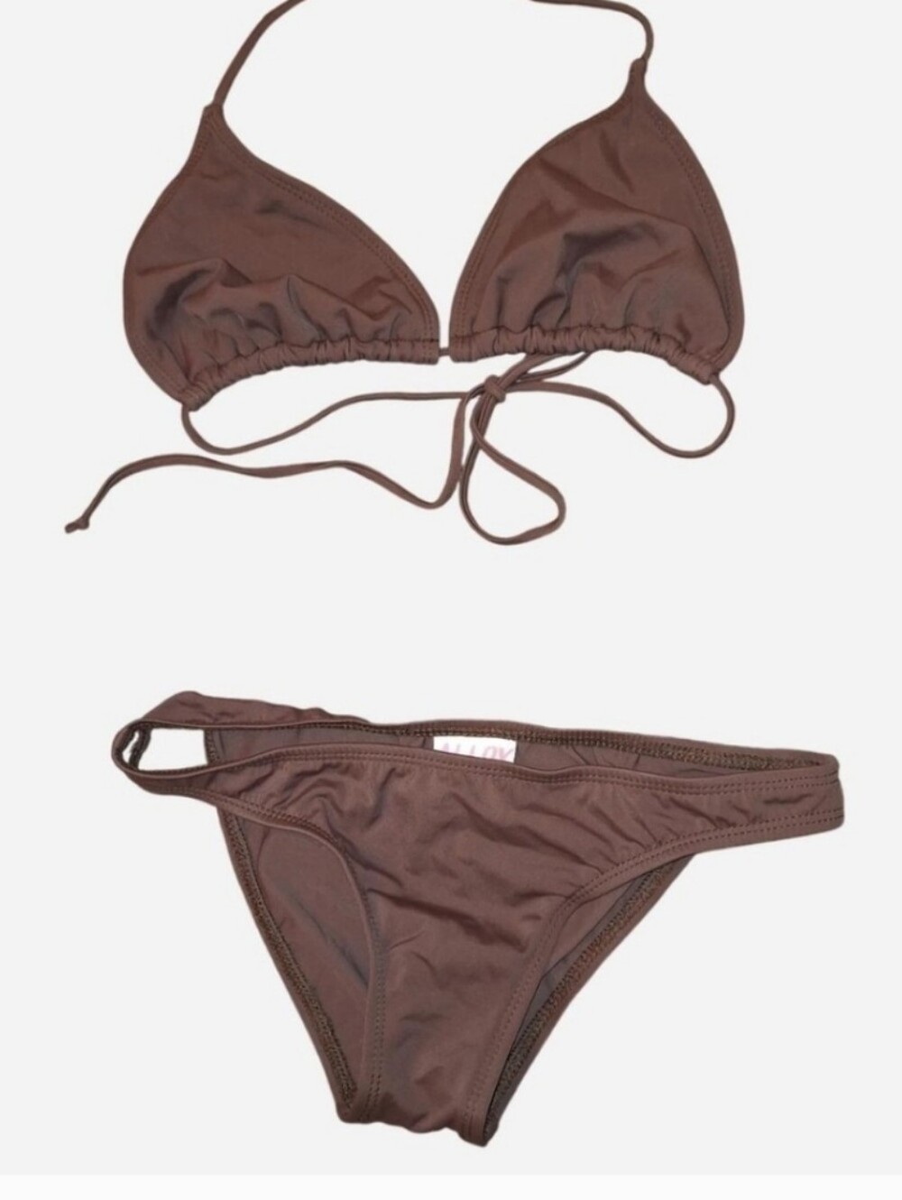 ALLOY Brown Triangle Bikini Set